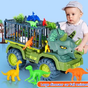 FUNToy Dinosaurus Besar Inersia Transporter Mainan Kendaraan Drop-proof Dinosaurus Kendaraan Konstruksi Mainan Anak Laki-laki
