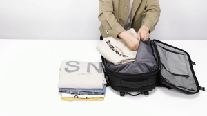 SEA CHOICE Backpack Expandable USB Auto Vacuum Air Bag Backpack Business Laptop Travel Bag TSA Lock