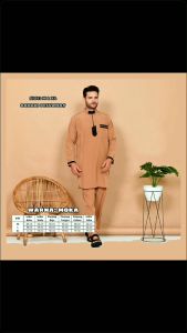 GL-Setelan baju koko kurta Hitam putih Polos Pria Dewasa & Remaja