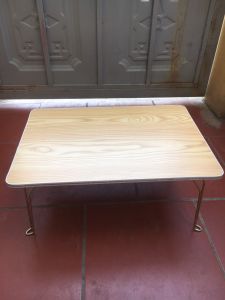 Bàn gỗ gấp gọn bàn học sinh sinh viên mặt gỗ chân sắt gấp gọn cao cấp