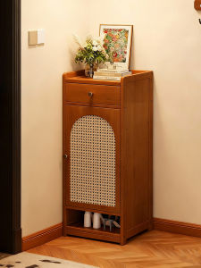 Home Entrance Small Non-wooden Shoe Cabinet Space-Saving Middle-Aged Style Doorway Shoe Storage Rack Family Use Shoe Stand