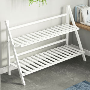 Indoor Window Sill Bamboo Plant Stand Floor Mounted Solid Wood Living Room Multi Purpose Rack Foldable Green Ivy Pot Holder