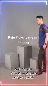 Baju Koko Pria Dewasa Lengan Pendek Motif Kobata Qnang Kombinasi Batik Terbaru Telaris