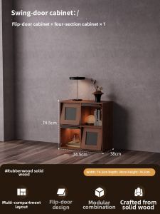 DONGMU | Real Wood Bookcase Modular Minimalist Design Living Room Storage Display Cabinet