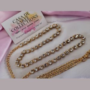 INDIAN STONE HIP CHAIN WITH WHITE / GOLD / MIX COLOURS / SILVER (BELLY CHAIN) FOR WOMEN