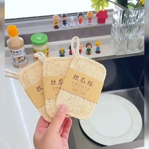 Natural Luffa Dish Washing Cloth Sponge Loofah Scrub Pad Dish Pot Easy To Clean Scrubber Sponge Kitchen Clean Brushes Pad