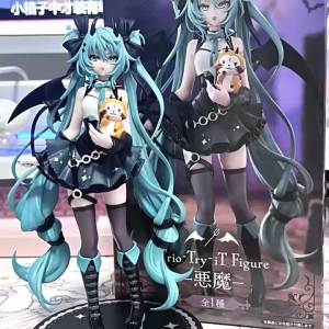 Bandai | Anim Hatsune Miku Sitting Posture Figure Cat Ear Hatsune Model Desktop Decor Collectible Toy Gift for Fans Japanese Kawaii Otaku