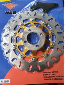 Piringan Cakram Lebar Model Daytona Disk Brake 300mm + Breket Untuk Motor Bebek Pnp Megapro/ Tiger Old/ Verza - (Tiger New/ Jupiter Z/ Mx 135 Old New/ Vixion Old New/ Karisma/Blade)