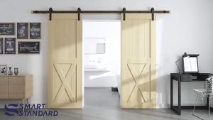 Barn door guide rail partition door/sliding door side-mounted track pulley 5/6/6.6/8 feet hardware guide set guide pulley set