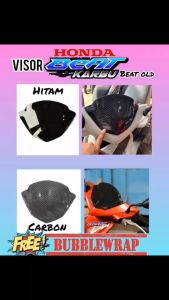 Cod Visor Beat Karbu Warna Hitam Aksesoris Variasi Windshield Keren