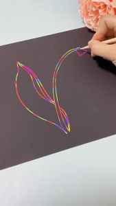 100PCS Scratch note /Buku Magic Warna Colourful Scratch note kecil /mainan Black Cardboard edukasi