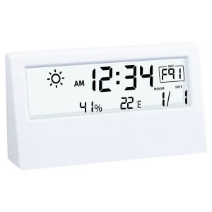 Multifunctional Electronic Temperature Humidity Meter Alarm Clock LED Thermometer Hygrometer Weather Station for Home Office