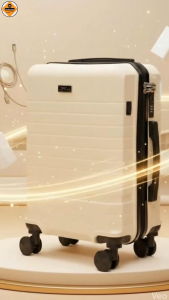 Vali Kéo Cao Cấp Xbags White Titan Pro XB6105 Màu Kem Size 20 Inch Chống Trầy Chống Va Đập Khóa TSA Chuẩn Quốc Tế Cổng Sạc USB Đẳng Cấp Sang Trọng!