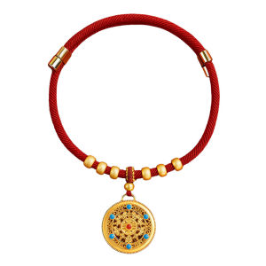 7o | Silent New Year Longevity Lock Red Rope Pet Necklace