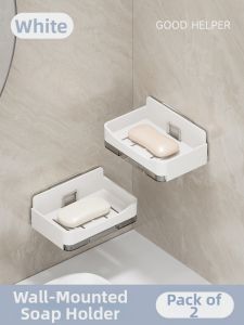 YUJIANG | Double Layer Soap Holder Wall Mounted No Drilling