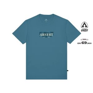 Aerostreet T Shirt Octo Steel Blue - Kaos T-Shirt Berkualitas Tinggi