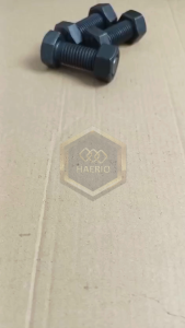 BAUT MUR BAJA KUNCI 27 8.8 M18 X 50 (5CM) BAUD HTB M18X50 PANJANG 5CM 5 CM HEXA PITCH DRAT 2.5 DIAMETER BODY 18MM 18 MM 18X50 18 X 50 HITAM FULL DRAT