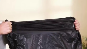 100PCS Black Thickened Heavy Duty Trash Bags Leak Proof Tear Resistant Multiple Sizes for Household Office Commercial Industrial Daily Waste Disposal Use