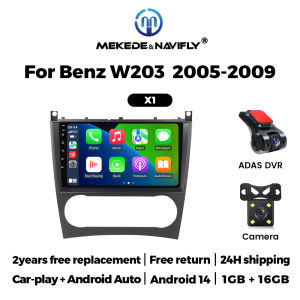 Android 15 Car Radio Wireless Carplay AUTO For Mercedes Benz C-Class W203 CLC W203 2005-2009 Navigation GPS Intelligent Systems