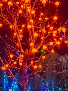 Small Bell Pepper Solar New Year Tree Lights Hanging on the Tree Colorful Lights Starry LED Lights with Outdoor Wrapping Tree Lights String