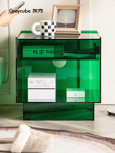 GREY CUBE | Creative Acrylic Bedside Cabinet Quiet Drawer