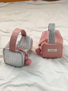 ELSA Pouch Kosmetik Unik Korea Silver & Pink