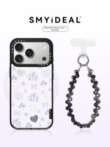 Smyideal | Magnetic Shockproof iPhone Case Unique Purple Heart Floral Design