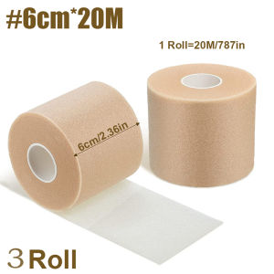3 Rolls Foam Underwrap Tape Sports Pre-wrap Athletic Tape Foam Pre Wrap Athletic Tape for Ankles Wrists Hands and Knees
