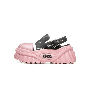 XMZY | Annie XMZY2025 Womens Original Designer Thick Heel Sandals Summer New Fashion Street Style Round Toe Buckle Closure Rubber Sole