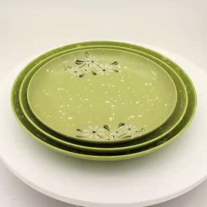 Trendy Flower Plate 6-inch Thickened Flower Bowl Anti-fall Tableware Dinner Dish