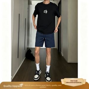 OUMULONG | Mens Quick Drying Ice Silk Loose Shorts
