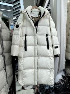 Winter Thickened Long Over-Knee Hooded Duvet Style Womens down Jacket White Duck Feather Anti-Cold Korean Version Outerwear