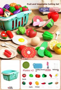 XIDIQI | Cutting Fruits and Vegetables Simulation Kitchen Toys