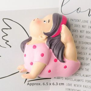 Cute Cartoon Character Magnetic Stickers Creative Home Decor Fridge Decals Iron Patches 3D Stereoscopic Little Girl Patches