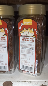 1-3jar dental beef tendon slice 130g-7pcs / jar champion treats for all dogs