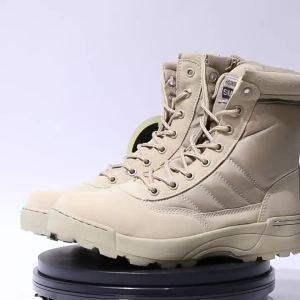 รองเท้าเดินป่ารองเท้าผู้ชายเบาพิเศษป้องกันเตะและป้องกันการชนกันหัวเหล็กกันน้ำรองเท้าต่อสู้รองเท้าต่อสู้รองเท้าทะเลทรายรองเท้าข้อสูงผู้หญิง