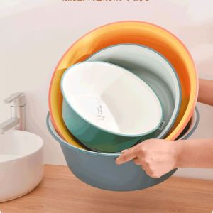 3pcs/sets Tub Wash Basin Large Capacity Laundry Baskets Space Saving Storage Container for Dishing Fruit Camping Laundry Hiking