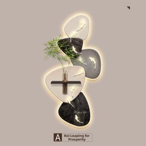 Water Plants Theme High-end Entrance Wall Art
