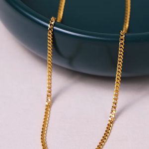 CHOW SANG SANG 周生生 999.9 24K Solid Gold Cuban Link Curb Chain Necklace for Women & Men 47cm 95487N Price-by-Weight Approx. 5.61g Gold