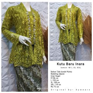 Realpict KEBAYA Inara / KEBAYA KUTUBARU INARA tulle / Setelan Kondangan murah by