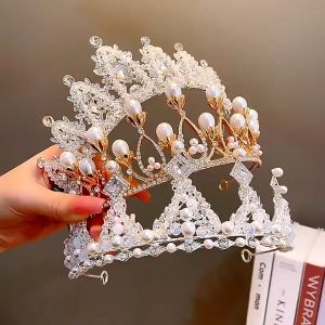 Mahkota Crown Anak Perempuan Import Berlian Mutiara Princess Putri Ulang Tahun Hijab Trend Birthday