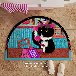 Thảm Chống Trượt Bằng Đất Phù Sa Hoạt Hình Mèo Cổ Điển Mỹ Thảm Phòng Tắm Thảm Phòng Vệ Sinh Thảm Ngoài Cửa Thảm Chống Thấm Nước