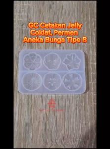 Griya Cetakan Silikon Coklat Permen Jelly Gummy Aneka Bunga Tipe B 6 Cav