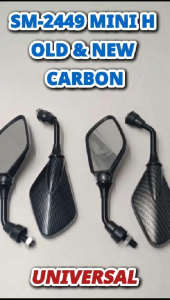UNIVERSAL CARBON MINI SIDE MIRROR MOTORCYCLE ACCESSORIES AND PARTS