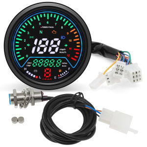 Motorcycle Universal Speedometer for suzuki GN125 Digital Dashboard Meters 0~12000 RPM kmh/mph  Alarm Display Gear Indicator
