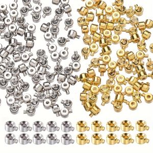 20 Chiếc Khóa Cài Định Vị Bằng Đồng 3x4mm Kèm Mũ Hạt Phụ Kiện Làm Vòng Cổ Vòng Tay Tự Làm Phụ Kiện Kết Nối Trang Sức