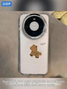 UGP | Gold Horse Sticker Elegant Clear TPU Full-coverage Shockproof Phone Case