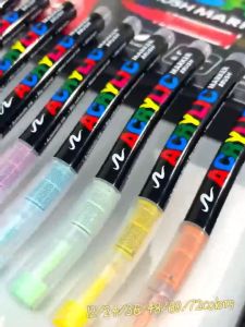 24/48 Colors Acrylic Marker Pen for Rock Painting Brush Tip Paint Markers Art Supplies Fabric Markers Waterproof Paint Art Supplies Drawing Stationery