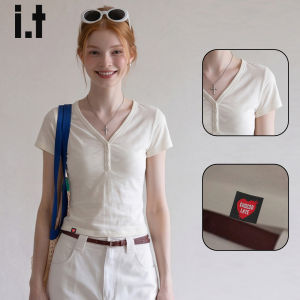 Leisure V-Neck Short-Sleeve Womens Top Slimming Summer