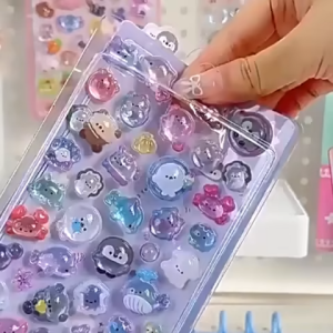 Sanrio Stickers 3D Bubble Cinnamoroll My Melody Hello Kitty Waterproof Phone Case Decals DIY Decor